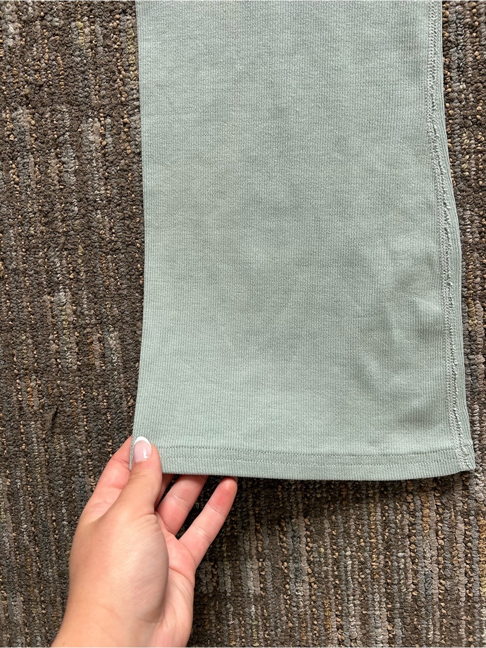 Pact On the Go-To Cropped Bootcut Leggings - Sage Green size small - Picture 3 of 5